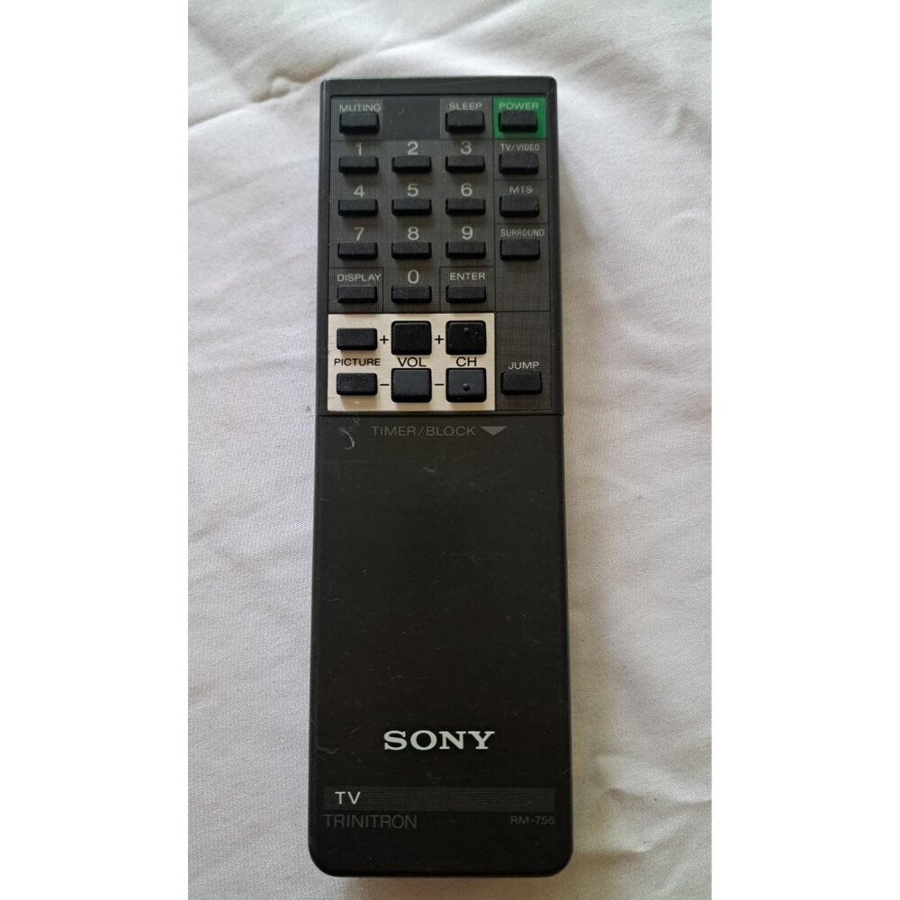 SONY Trinitron TV‎ RM-758 Vintage Black Television Remote Control OEM Original